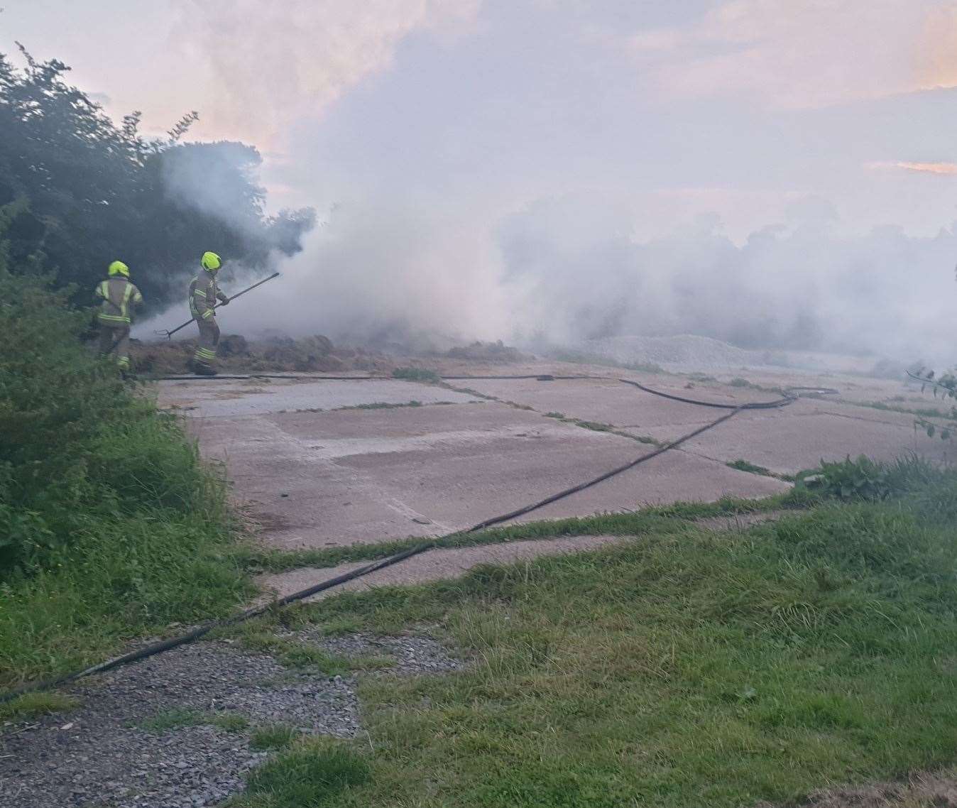 Firefighters at the scene. Picture: Paul Wilby