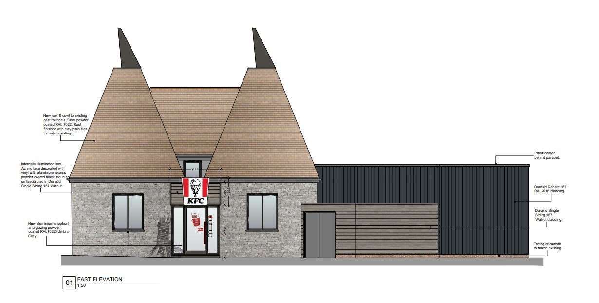 Plans for KFC to move into the Oast House in Snodland