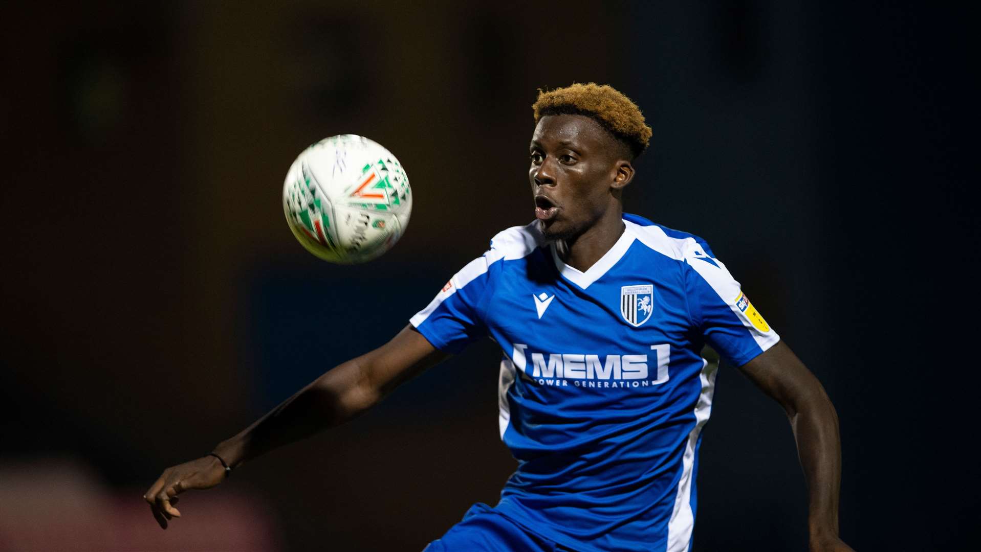 Mikael Ndjoli was sent off for the Gills against Newport County Picture: Ady Kerry