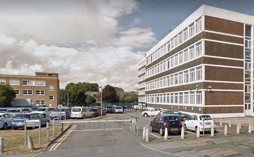 Folkestone Police Station - a stone's throw from the incident. Picture: Google