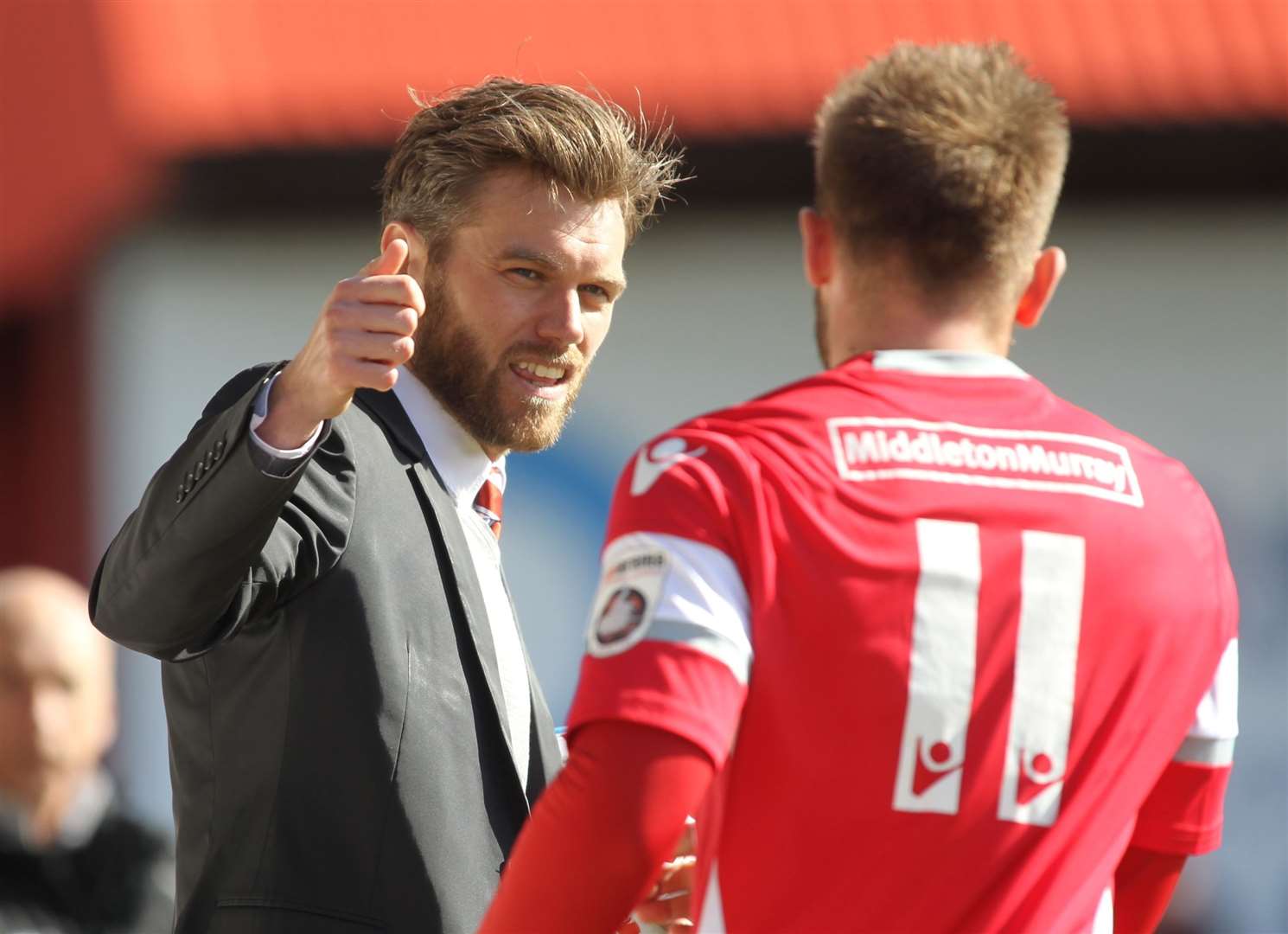 Daryl McMahon with Matt Godden during their time at Ebbsfleet Picture: John Westhrop