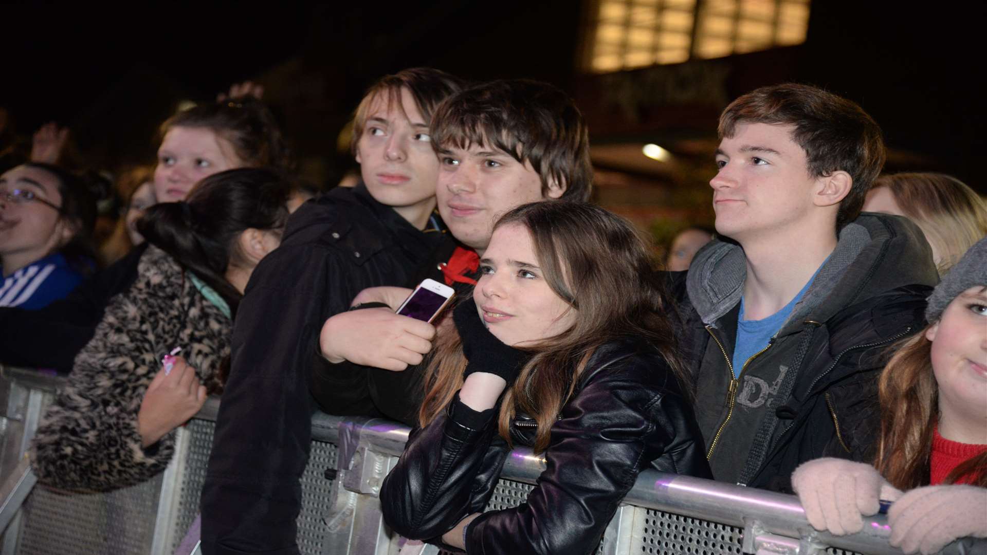 Spectators at the Westwood Cross lights