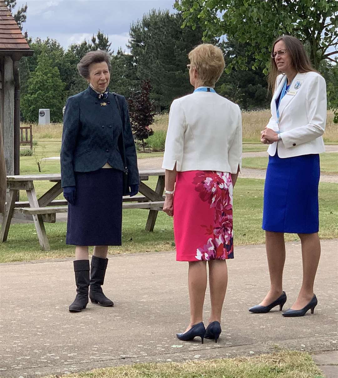 The Princess Royal greeting members of the Association of Wrens, ahead of the commemoration (Richard Vernalls/PA)