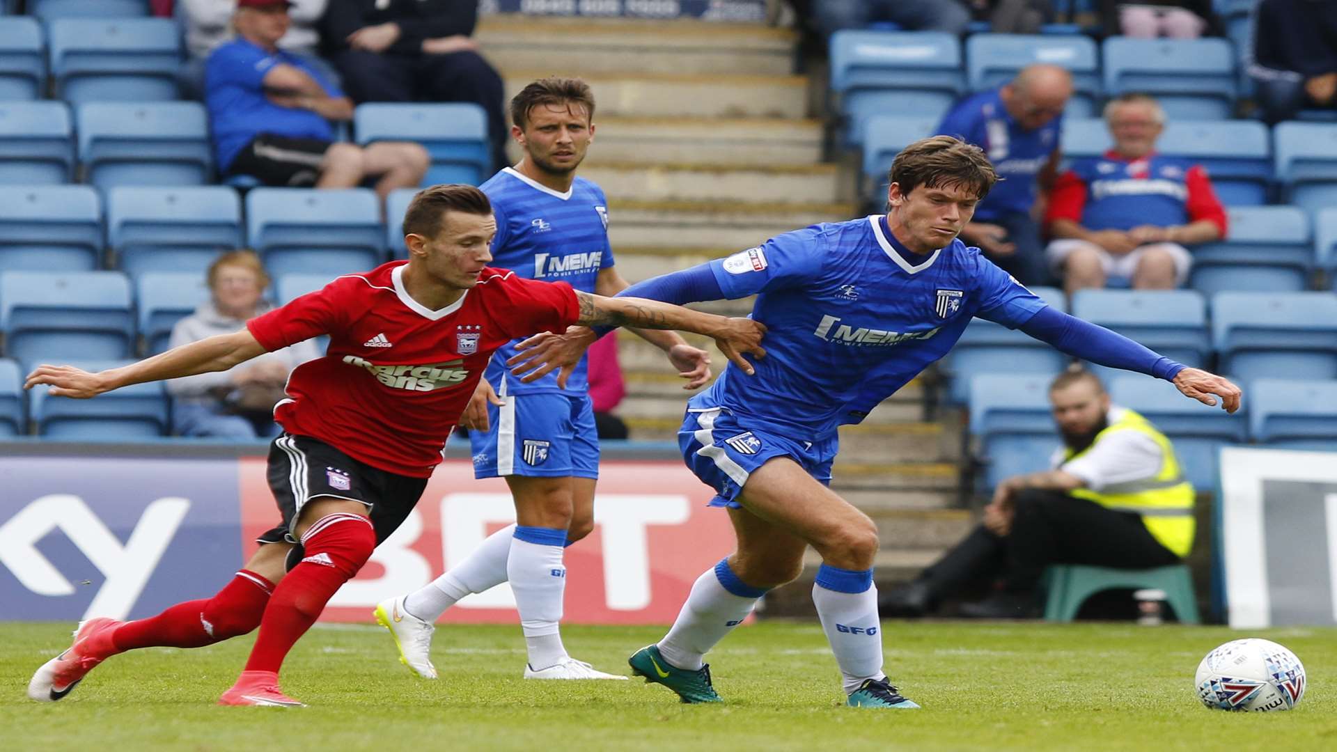 Billy Bingham in pre-season action against Ipswich. Picture: Andy Jones