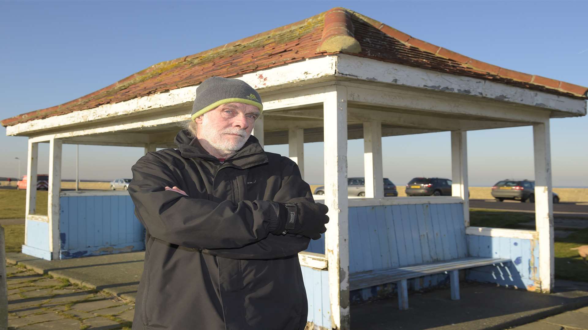 Chris Cooling is concerned about the delapidated shelters in need of renovation