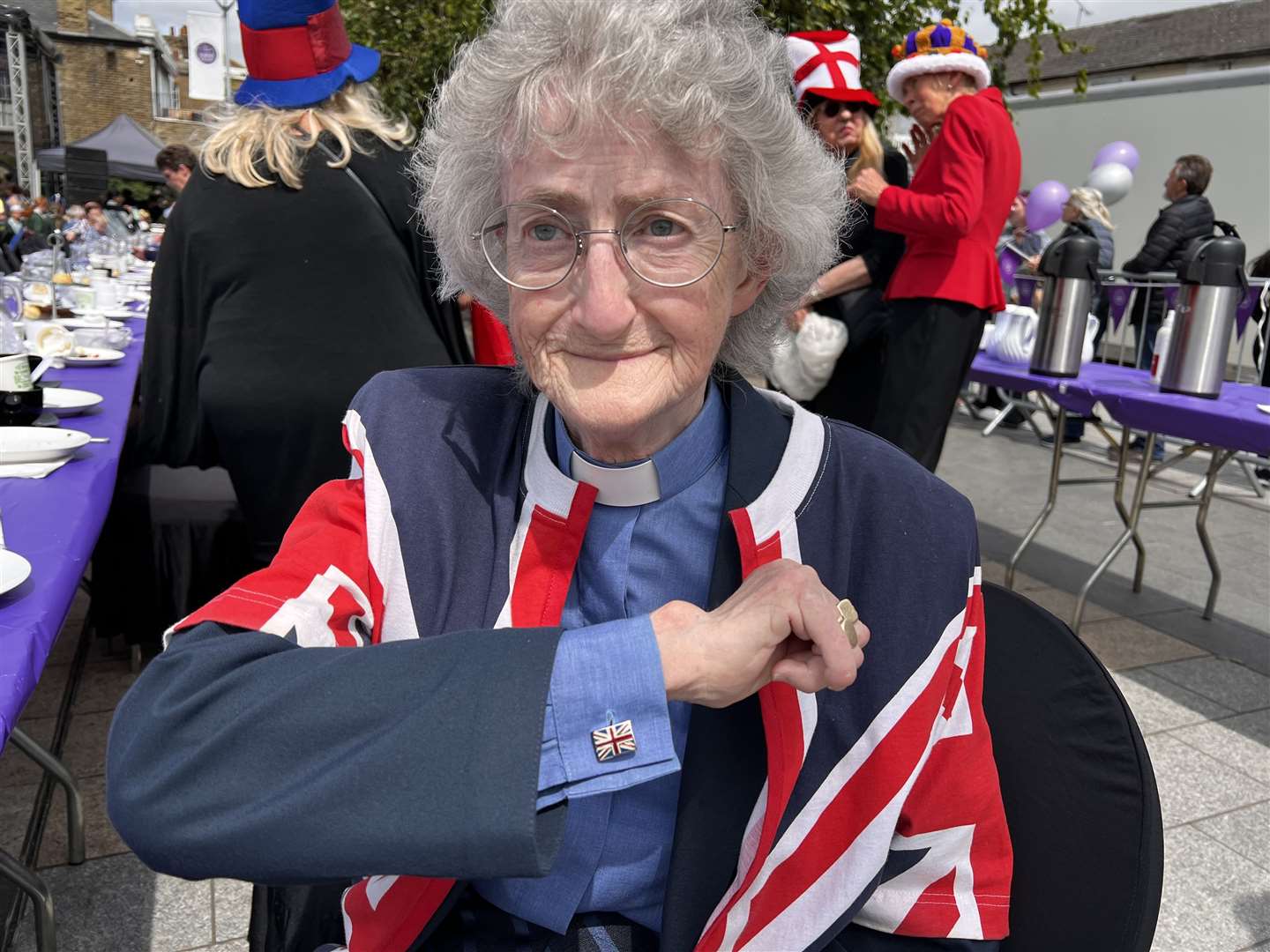 Jacqueline Littlewood was happy to celebrate her 70th birthday together with the Queen's Platinum Jubilee