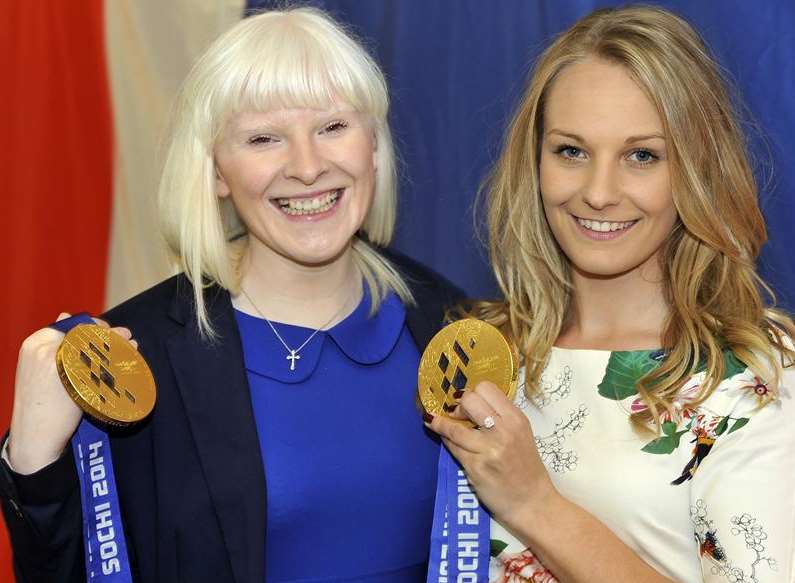 Paralympic skier Kelly Gallagher and Charlotte Evans won gold medals at the Sochi Winter Olympics Picture: Nick Johnson