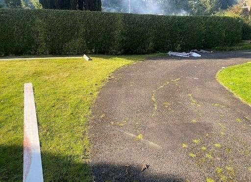 A woman was injured and airlifted to a London hospital after an explosion at a bungalow in Charing