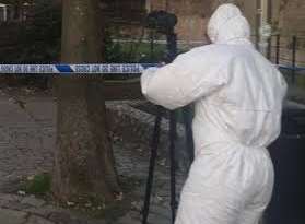 Forensics officers have been investigating remains found in Murston. File picture