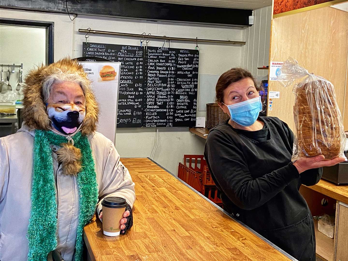 Colin Alderman snapped these mask-wearers at Crust bakers in East Street, which remained open throughout the pandemic. He said: "Masks may be compulsory but they don’t have to be dull!"