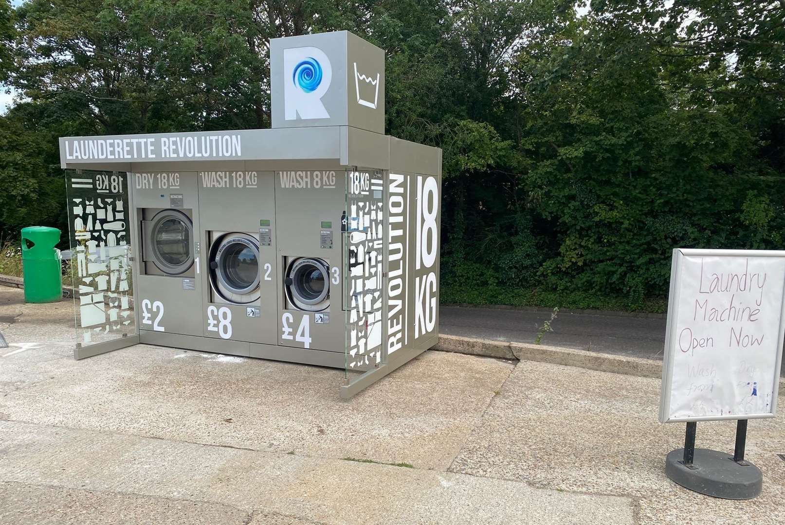 The washer and dryer unit has opened at Willesborough Service Station in Hythe Road. Picture: Barry Goodwin