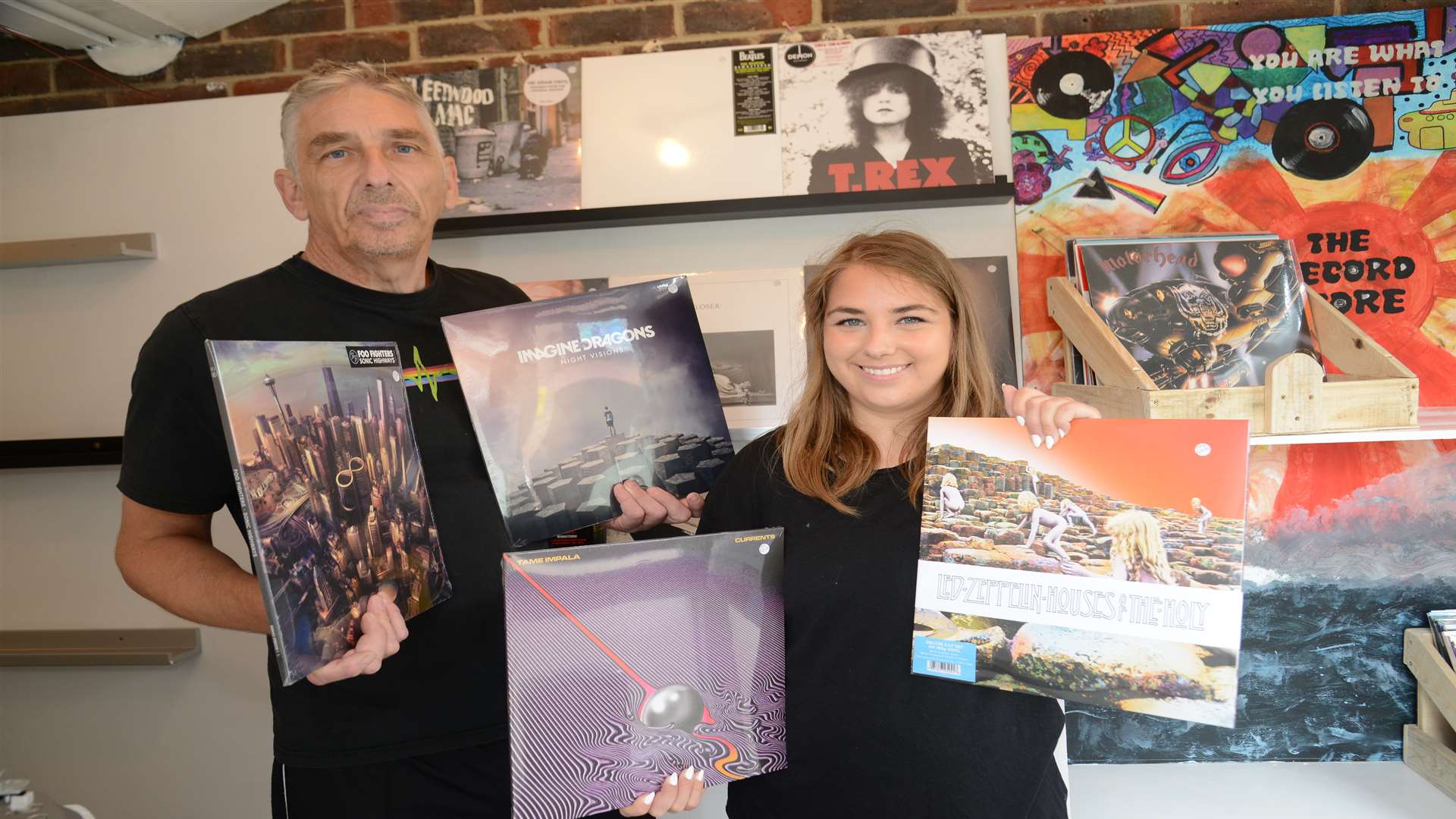 Vincent and Tahlula Monticelli in The Record Store.