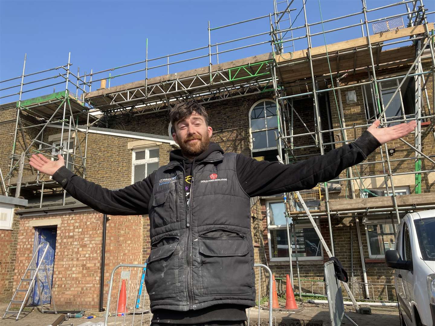 Sheppey carpenter Tom Ratcliff, 36, has given a home to an African corn snake found hiding in the roof of Master's House, Trinity Road, Sheerness