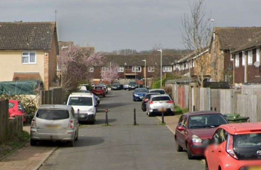 The incident is said to have happened at the junction of Bredgar Close and Monkton Close in Stanhope, Ashford. Picture: Google