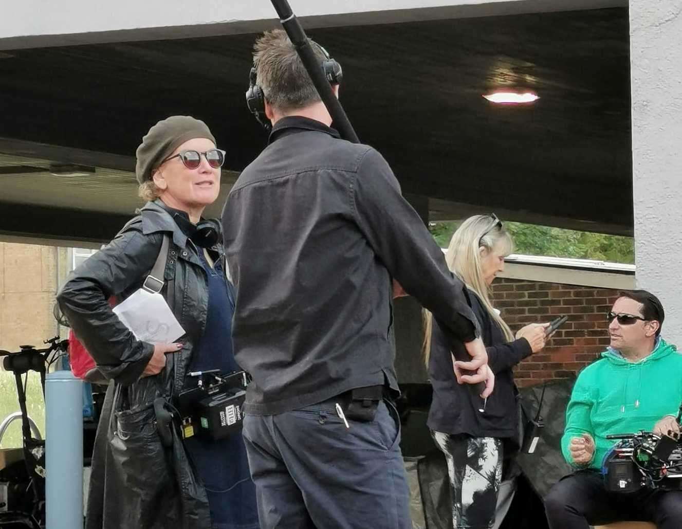 Director Andrea Arnold in Northfleet last year. Picture: Mandi Knight