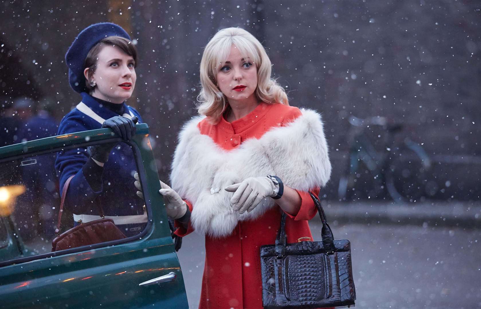 Call The Midwife Christmas Special features Valerie Dyer (Jennifer Kirby), Trixie Franklin (Helen George). Picture: Neal Street Productions, BBC