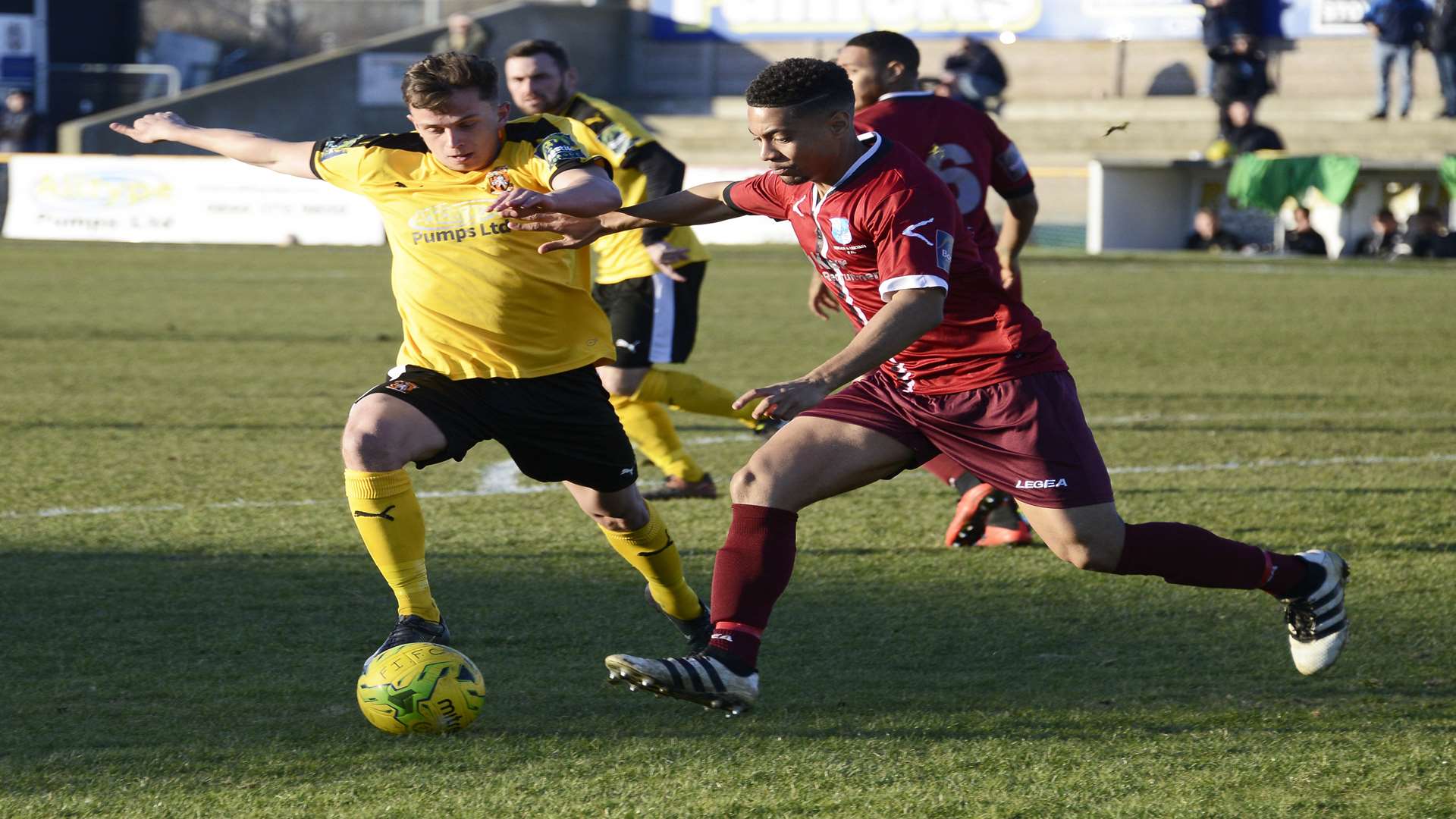 Johan ter Horst in action for Folkestone against Wingate & Finchley at the weekend Picture: Paul Amos