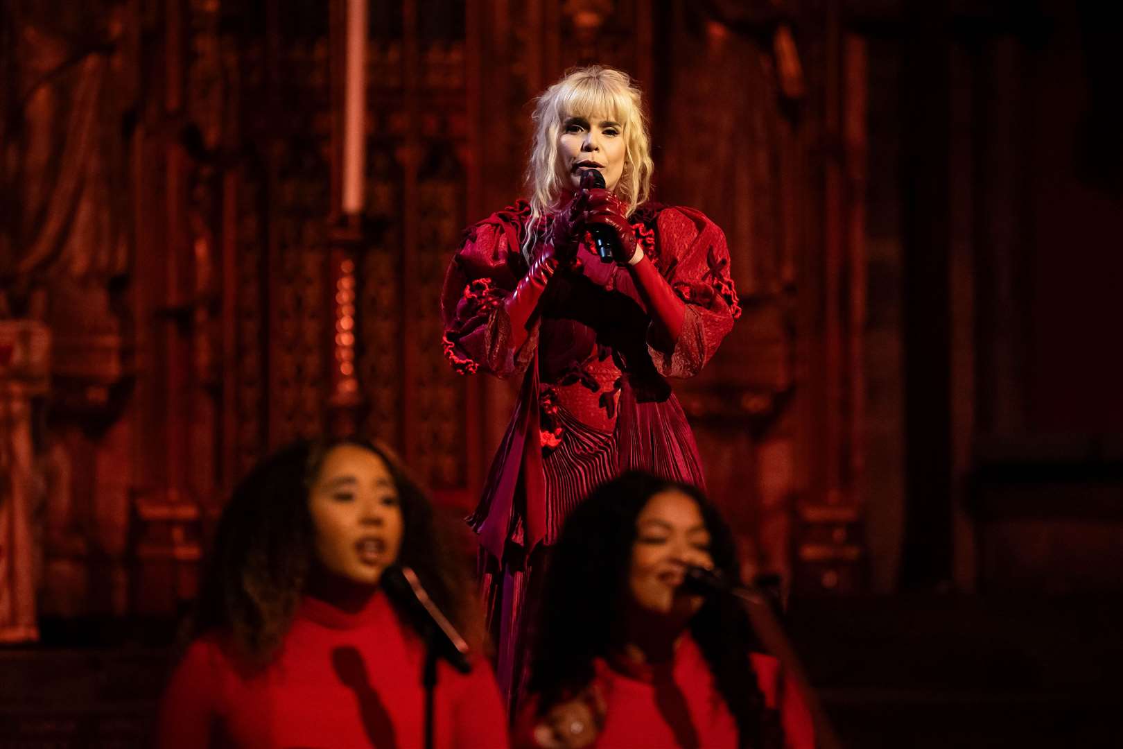 Paloma Faith was one of the soloists during the night of carols (Aaron Chown/PA)