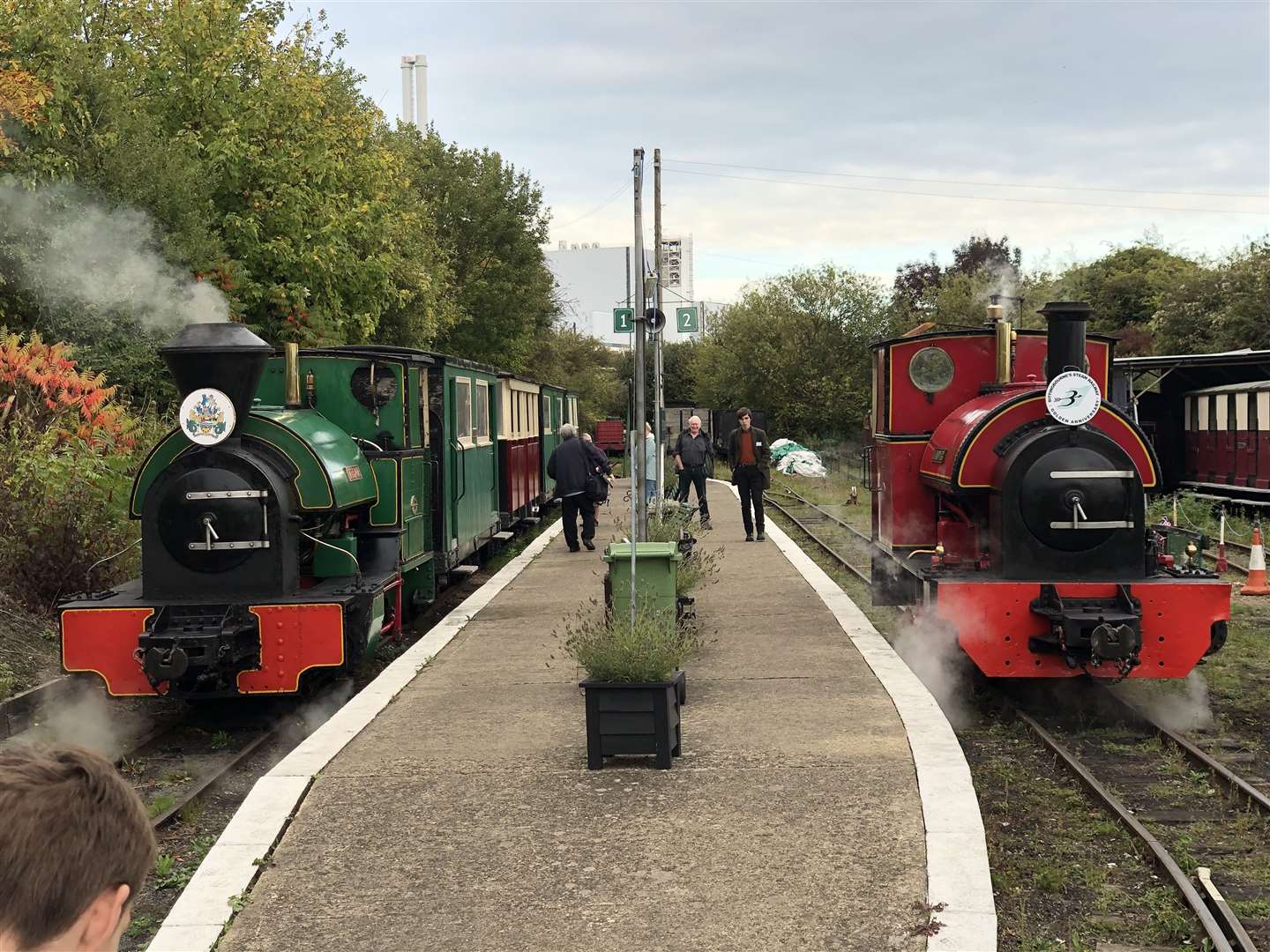 The Mayor of Swale's train arrives at Kemsley Down station. Picture: Sittingbourne and Kemsley Light Railway (49395818)