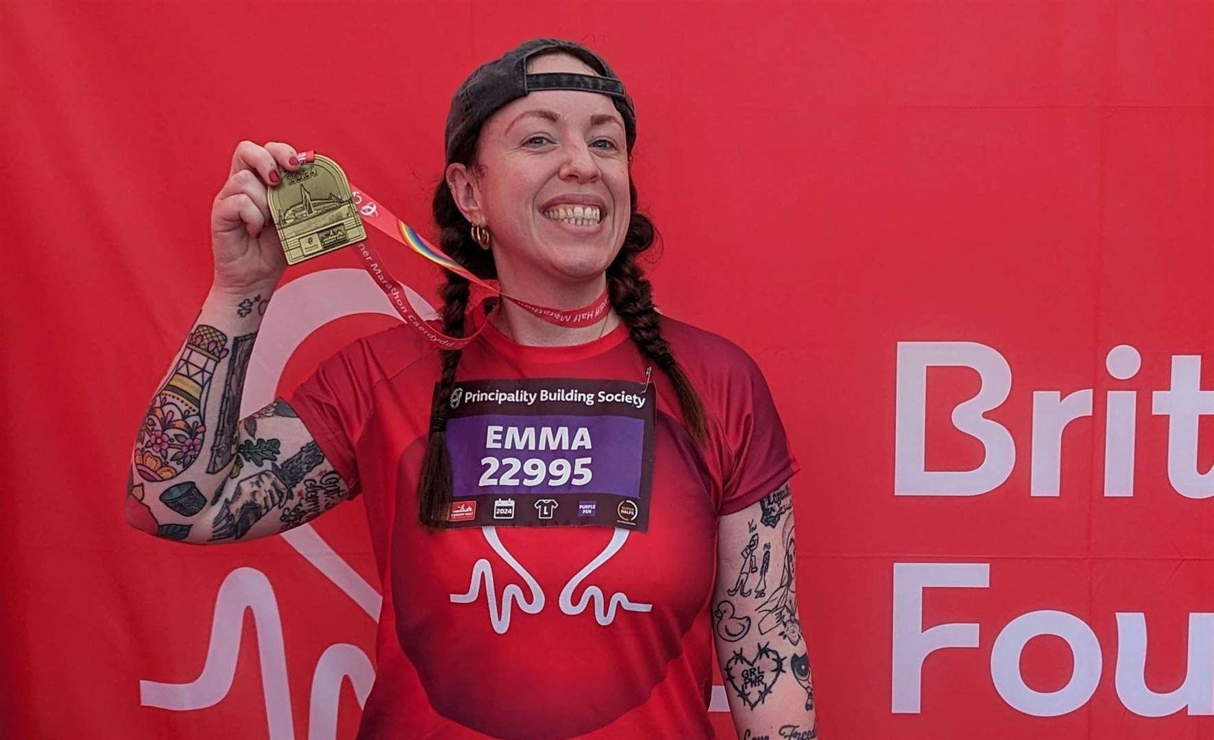 Emma Ozenbrook completed the Cardiff Half Marathon earlier this month