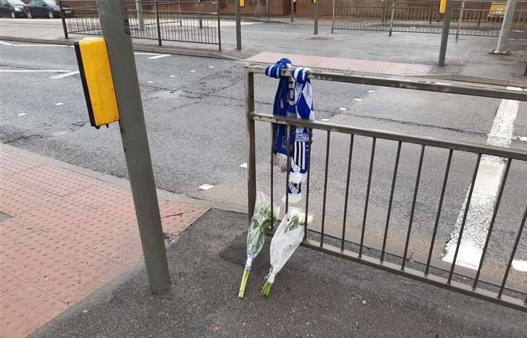 Tributes have been left at the scene of the fatal collision on Four Elms Hill, Chattenden