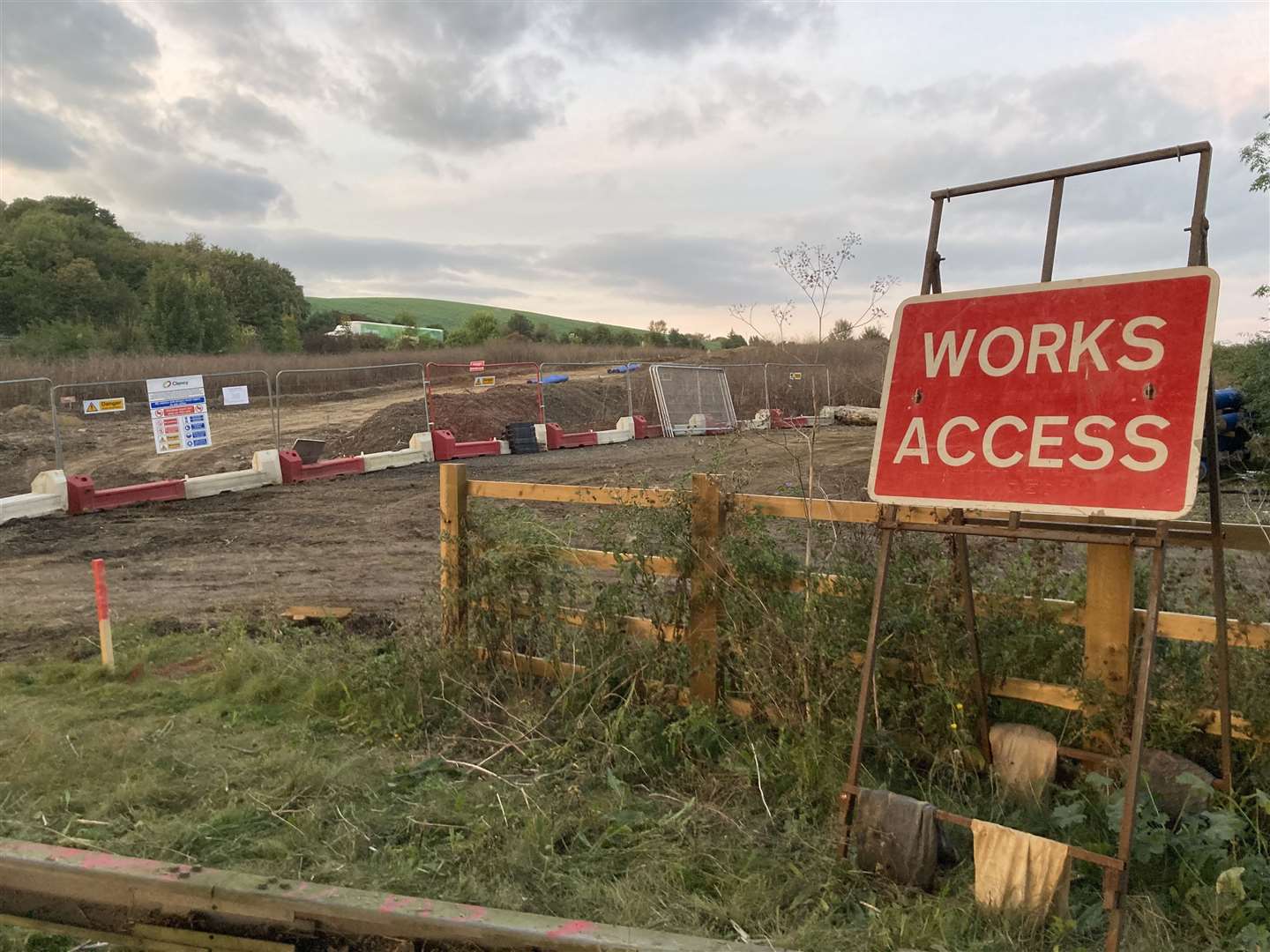 Preparatory work has begun at Stockbury Roundabout for a new flyover