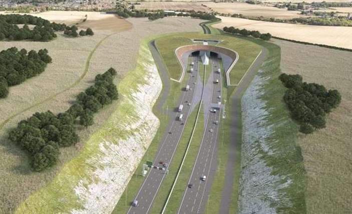 A CGI of the Lower Thames Crossing