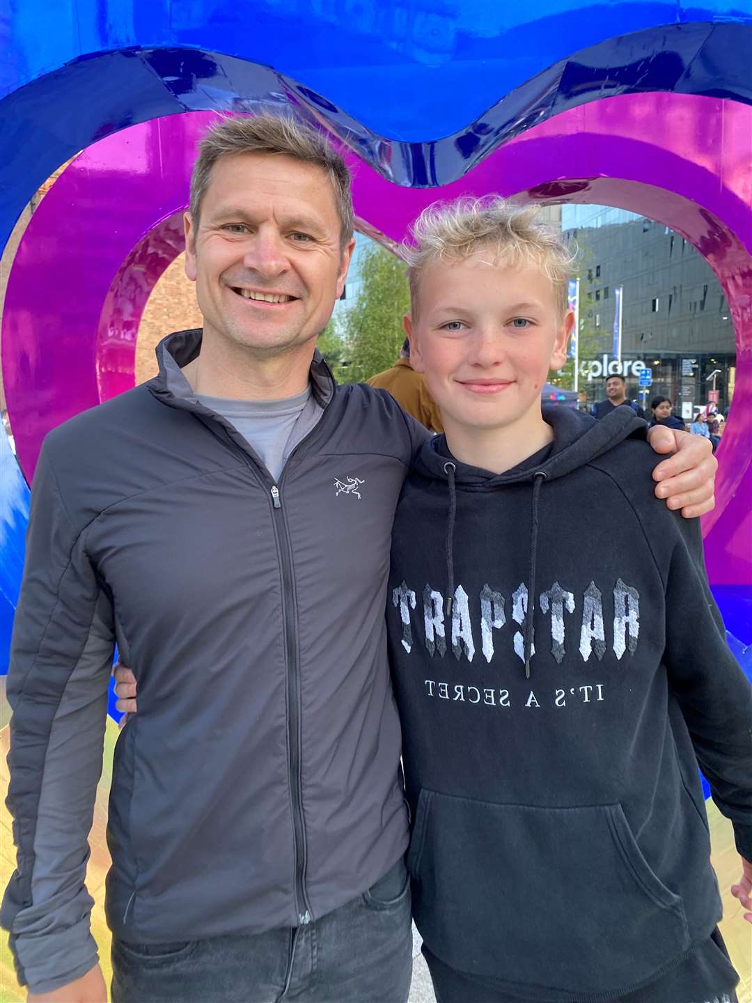 Adam Diver and his son Dexter (Adam Diver/PA)