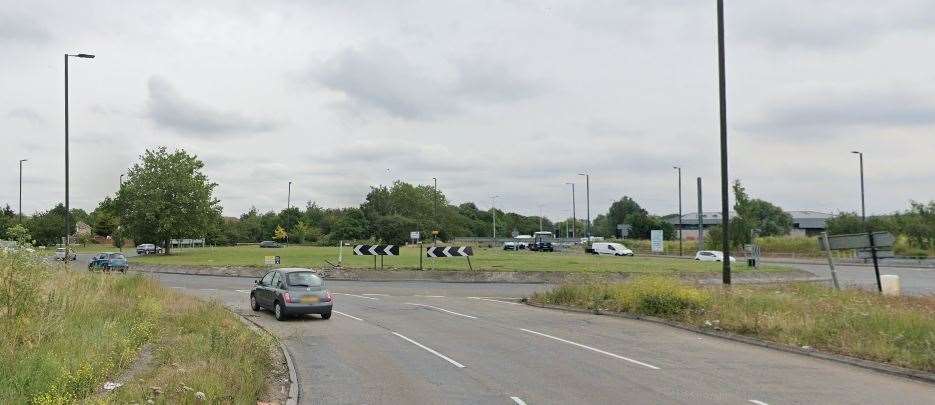 A man died in a crash at a roundabout on Central Way, Thamesmead (30456010)