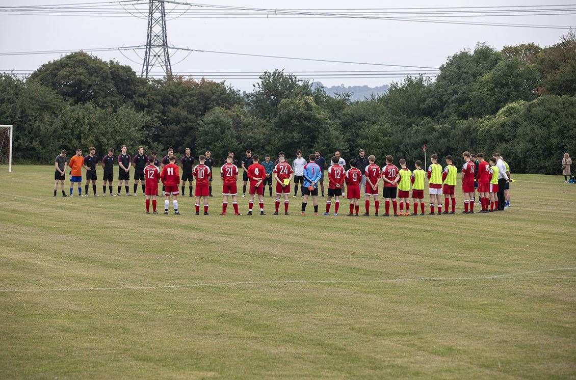 A minute's silence was held before the start of the game in memory of Elliott Holmes
