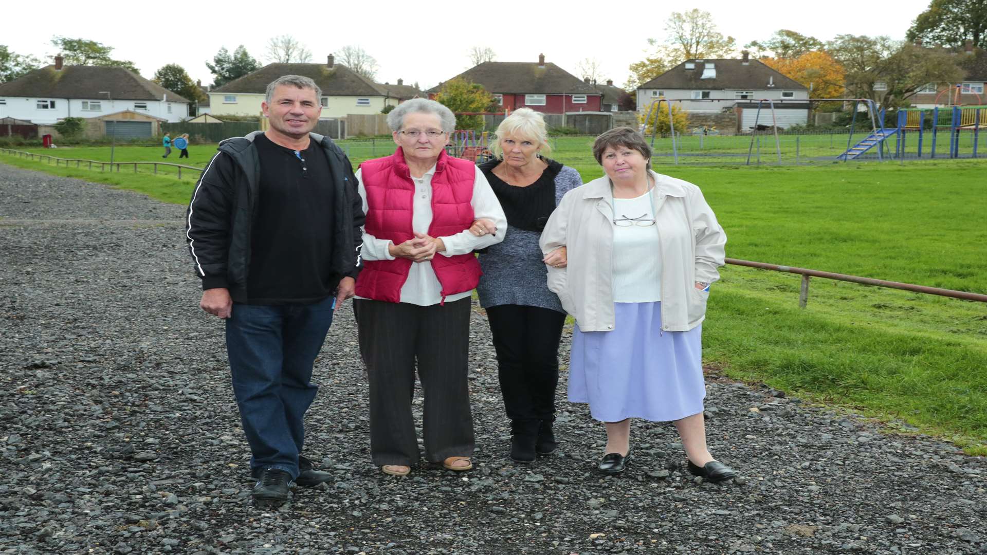 Royston Gravenell, Maureen Humphrey, Sue Gravenell and Joyce King are concerned over damage to their homes and cars. Picture: Martin Apps