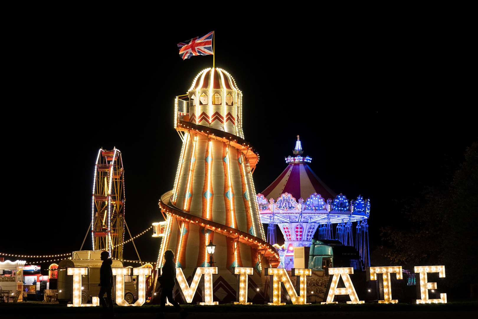 The fairground at Luminate Sandringham (Joe Giddens/PA)