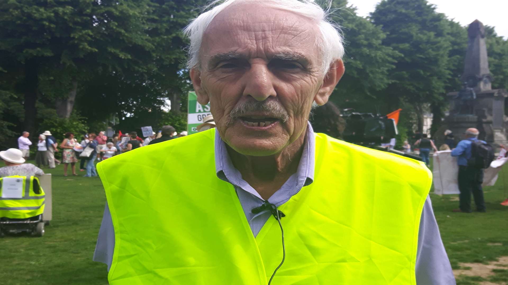 Ken Rogers, chairman of Campaign for Health in East Kent (Chek), led the march