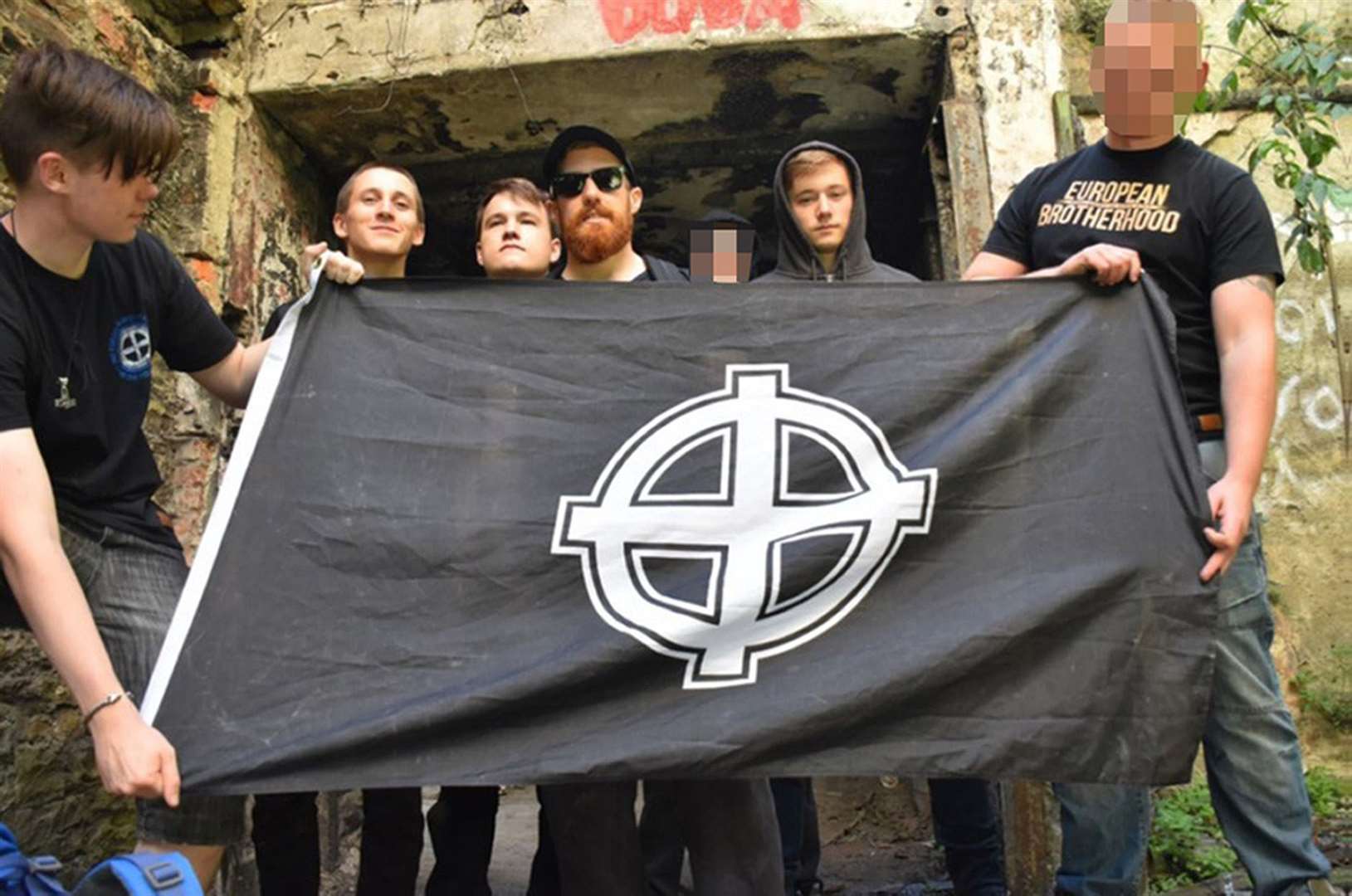 Ben Hannam (second right) at a rally (Metropolitan Police/PA)