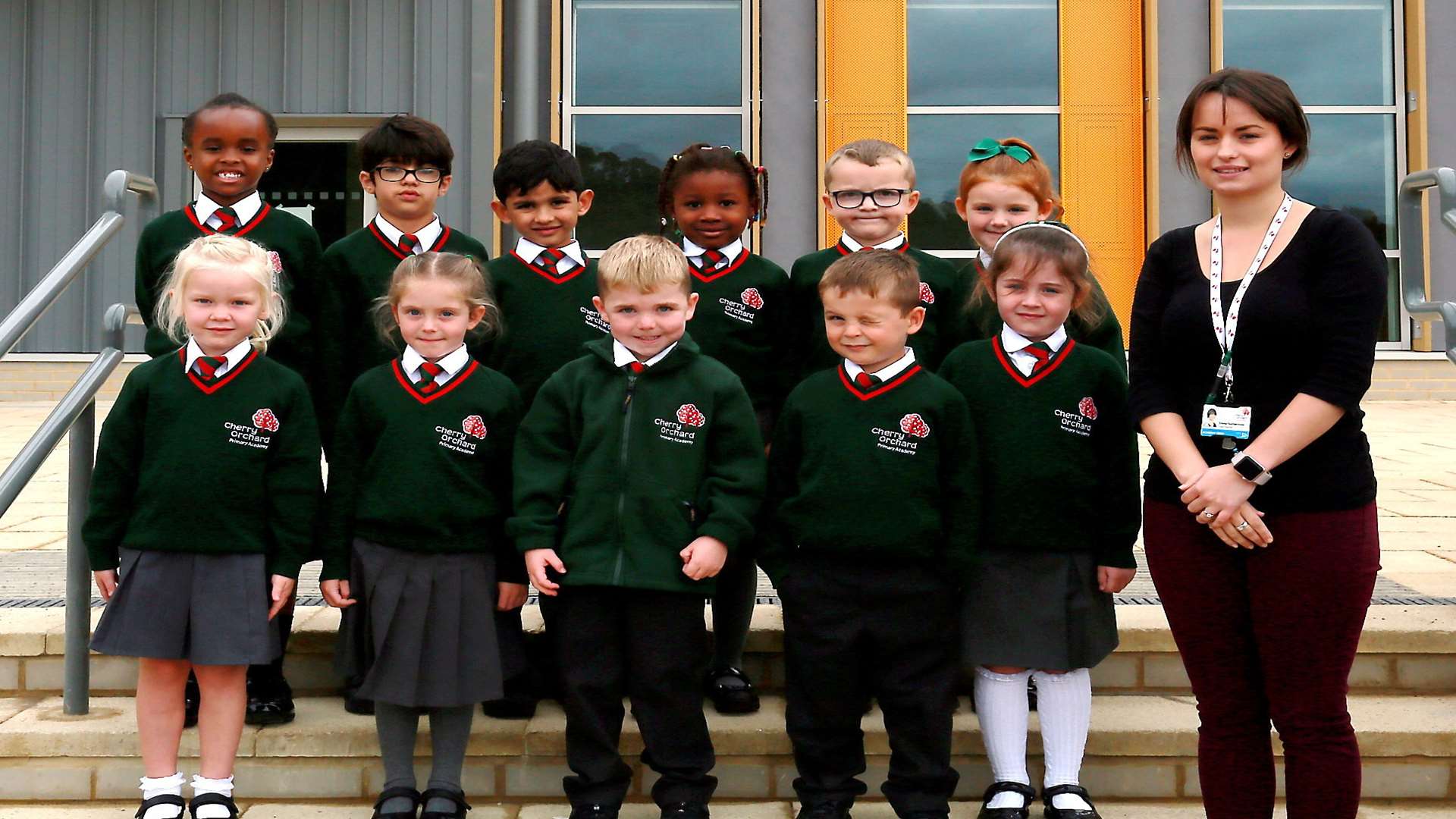 Emma Featherstone with Willow Class, Year 1. Picture: Phil Lee