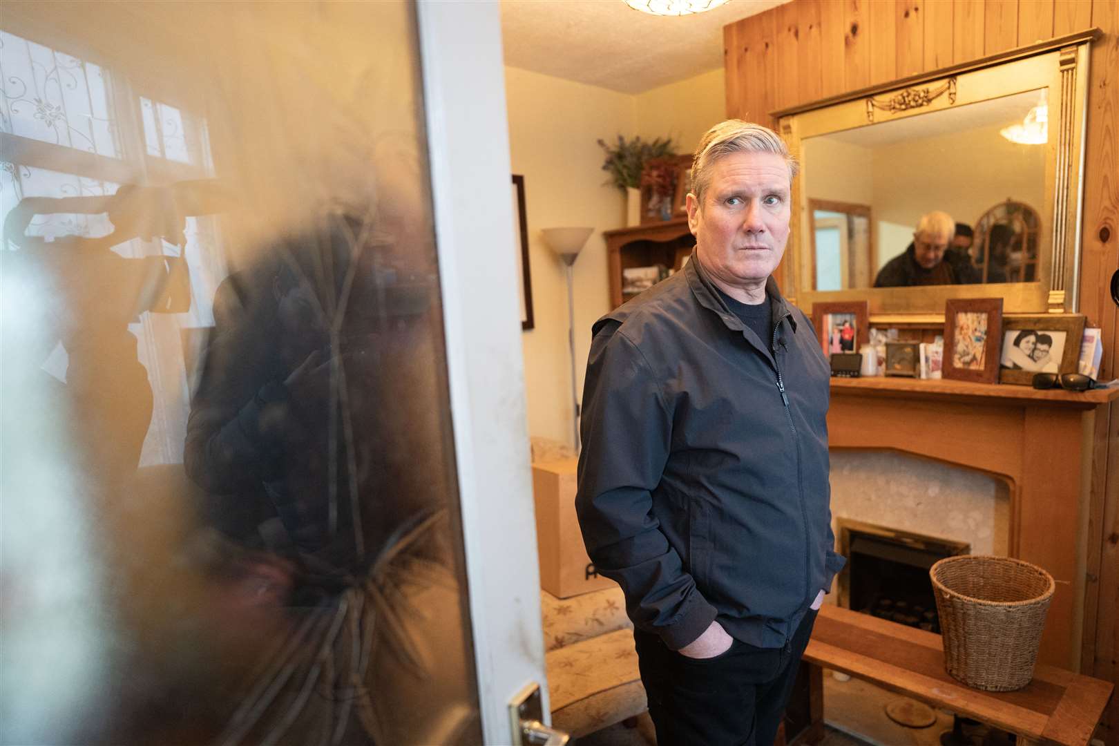 Labour Party leader Sir Keir Starmer meets residents in Loughborough, East Midlands whose houses have flooded during Storm Henk (Stefan Rousseau/PA)