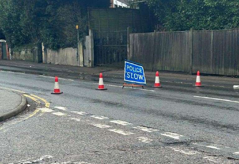 Faversham Road in Kennington, near Ashford, was previously closed while enquiries into the incident were completed