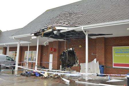 A cash machine stolen from Tesco in Tenterden was dumped in the car park