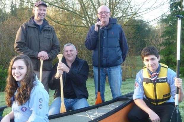 Rescuer Joseph Wilson, bottom right, with sister Laura and (back row) Symon Wilson, John Lengthorn and Nick Davies