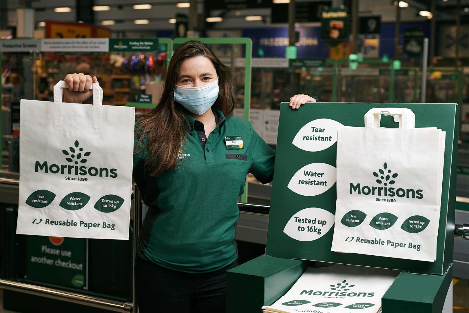 Morrisons started providing paper bags in its stores last year (Morrisons/PA)