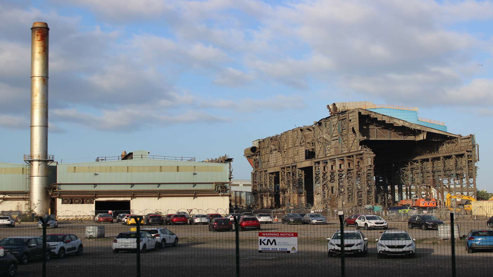 Demolition crews start taking the mill down.