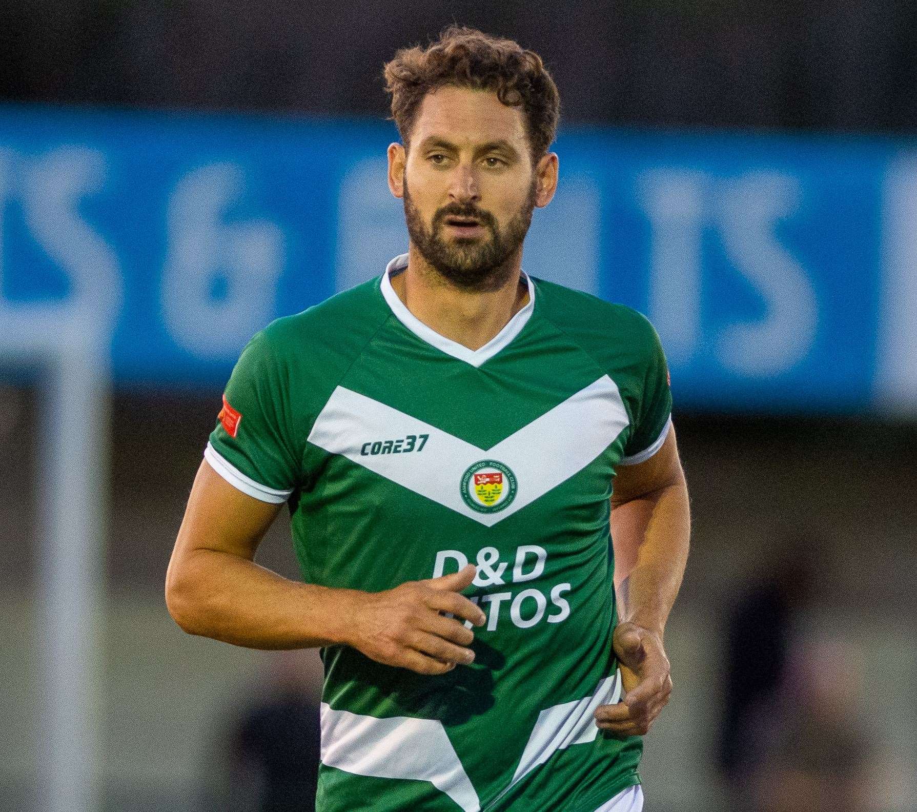 Ashford United striker Jay May Picture: Ian Scammell