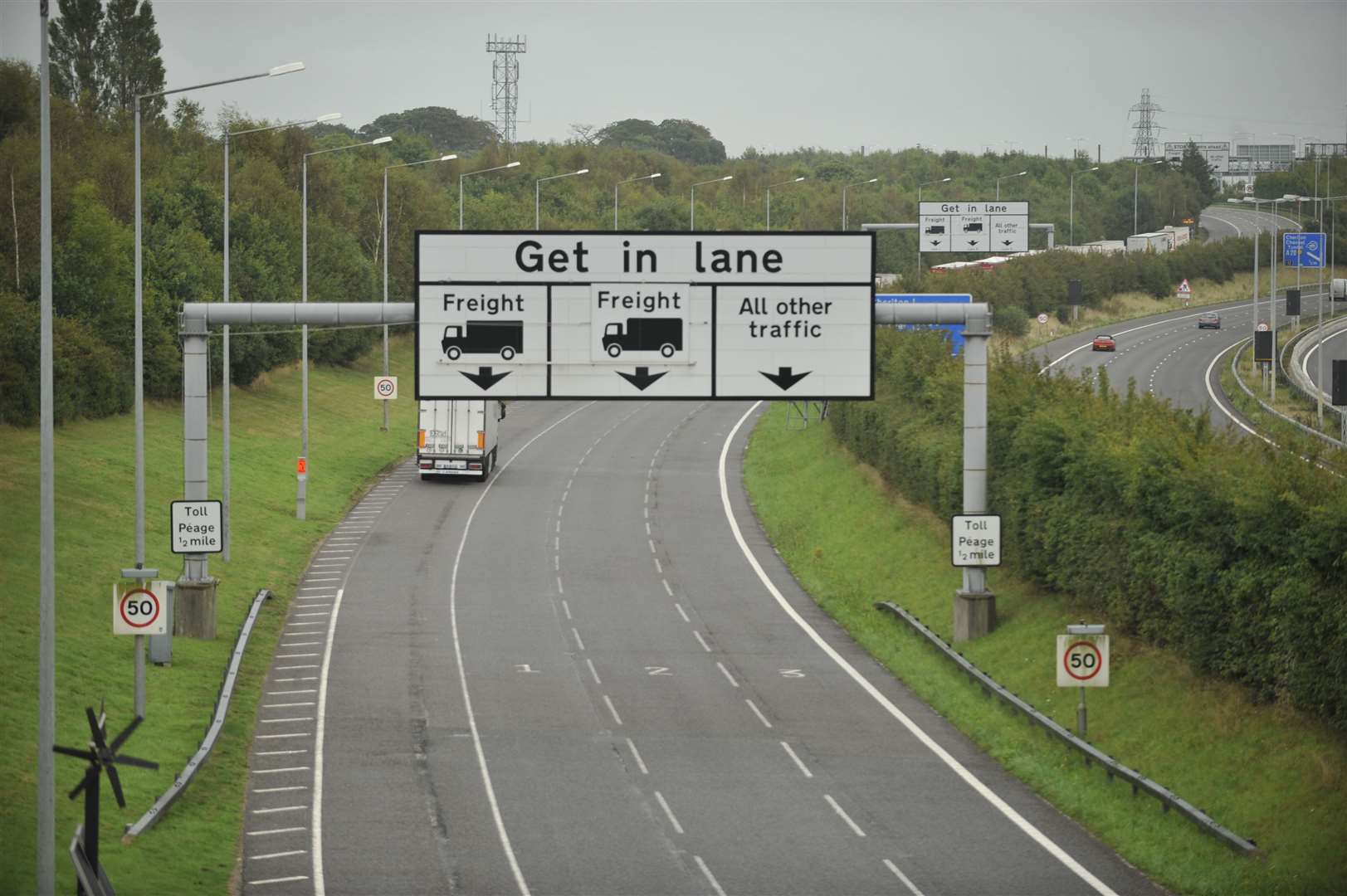 The Eurotunnel terminal in Folkestone