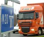 Lorry queues on the M20. Picture: GRANT FALVEY