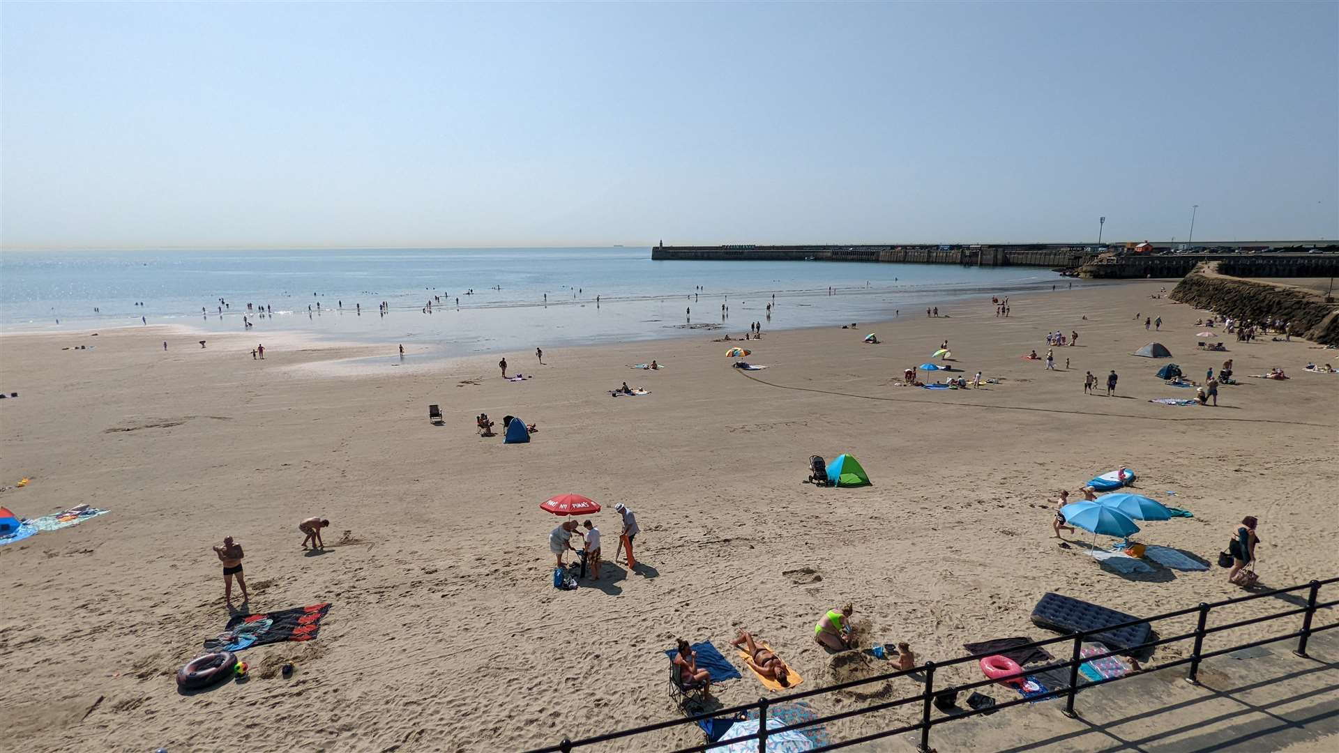 Swimmers should not enter the sea at Folkestone