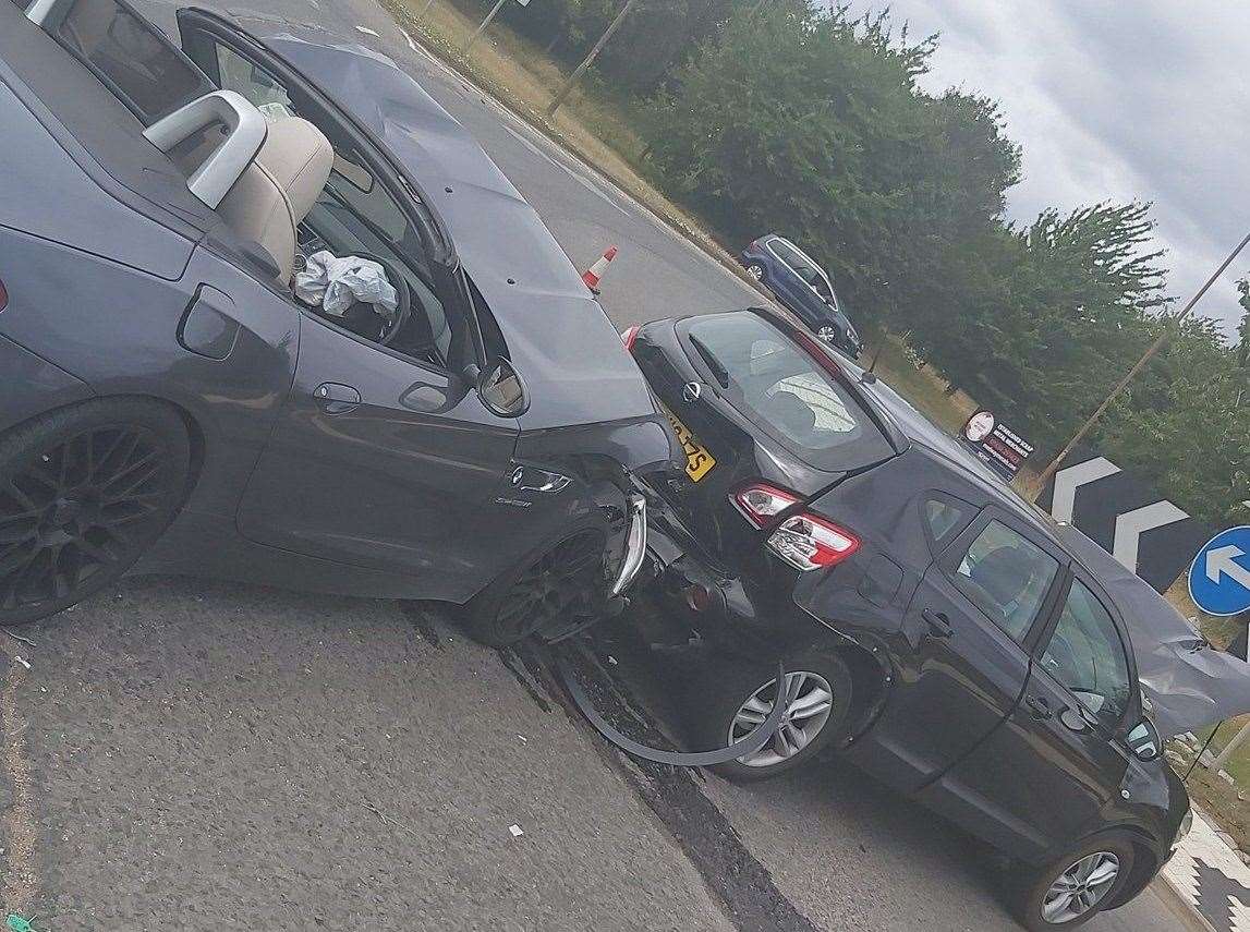 A man has been taken to hospital after crash involving three cars. Picture: @KentSpecials / Twitter