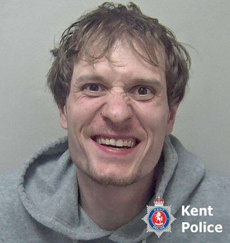 Joshua Bruton, from Cliftonville, was jailed for assaulting his girlfriend in Deal and brandishing a knife in the street. Picture: Kent Police