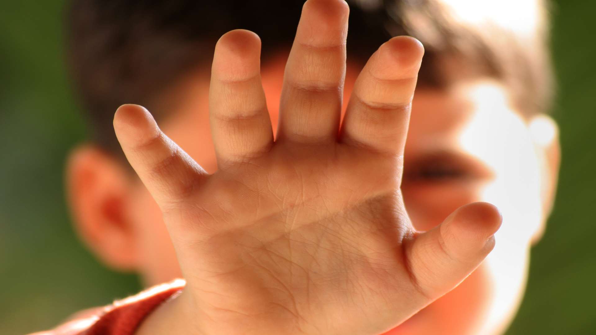 The boy was mistreated. Stock image, posed by model.