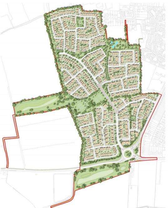 Suggested layout of the homes