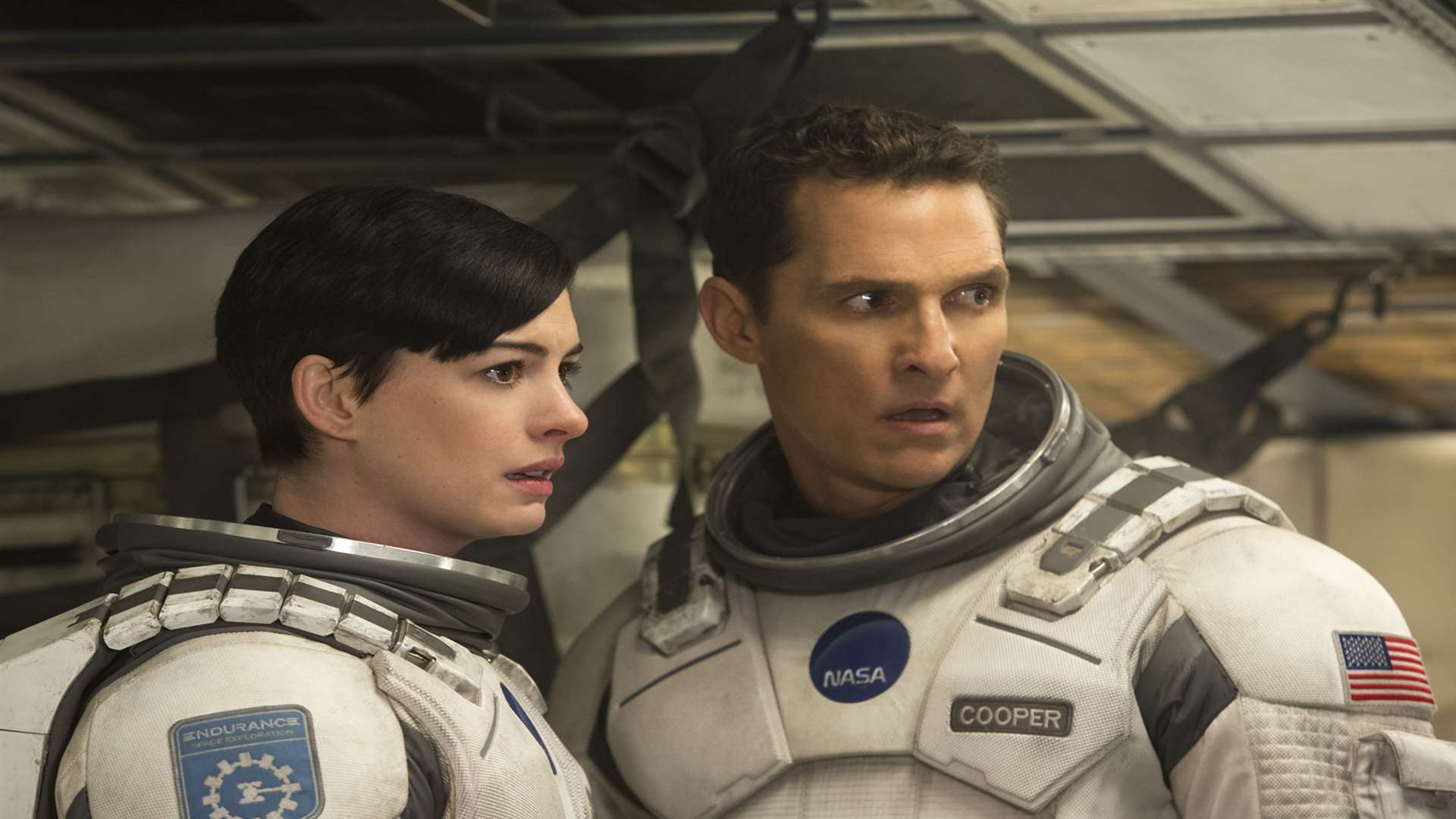 Anne Hathaway as Amelia and Matthew McConaughey as Cooper, in Interstellar. Picture: PA Photo/Warner Bros/Paramount/Melinda Sue Gordon